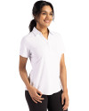 Bethune-Cookman Wildcats Cutter & Buck Forge Eco Stretch Recycled Womens Short Sleeve Polo White Side Thumbnail Image