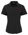 USC Trojans Cutter & Buck Forge Eco Stretch Recycled Womens Short Sleeve Polo Black Mannequin Thumbnail Image