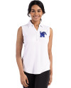 Memphis Tigers Cutter & Buck Forge Eco Stretch Recycled Womens Sleeveless Polo White Front Thumbnail Image