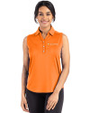Tennessee Volunteers Alumni Cutter & Buck Forge Eco Stretch Recycled Womens Sleeveless Polo Orange Burst Front Thumbnail Image