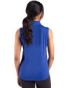 Florida Gators Alumni Cutter & Buck Forge Eco Stretch Recycled Womens Sleeveless Polo Tour Blue Back Thumbnail Image