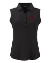 USC Trojans Cutter & Buck Forge Eco Stretch Recycled Womens Sleeveless Polo Black Mannequin Thumbnail Image