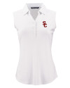 USC Trojans Cutter & Buck Forge Eco Stretch Recycled Womens Sleeveless Polo White Mannequin Thumbnail Image