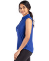 Indiana State Sycamores Cutter & Buck Forge Eco Stretch Recycled Womens Sleeveless Polo Tour Blue Side Thumbnail Image
