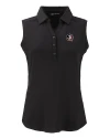 Florida State Seminoles Cutter & Buck Forge Eco Stretch Recycled Womens Sleeveless Polo Black Mannequin Thumbnail Image