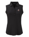 Florida State Seminoles Cutter & Buck Forge Eco Stretch Recycled Womens Sleeveless Polo Black Mannequin Thumbnail Image