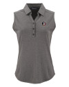 Florida State Seminoles Cutter & Buck Forge Eco Stretch Recycled Womens Sleeveless Polo Dark Black Heather Mannequin Thumbnail Image