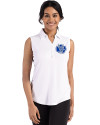 Air Force Falcons College Vault Cutter & Buck Forge Eco Stretch Recycled Womens Sleeveless Polo White Front Thumbnail Image