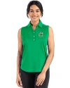 Notre Dame Fighting Irish Alumni - Cutter & Buck Forge Eco Stretch Recycled Womens Sleeveless Polo Kelly Green Front Thumbnail Image
