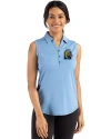 FIU Panthers College Vault Cutter & Buck Forge Eco Stretch Recycled Womens Sleeveless Polo Dark Atlas Heather Front Thumbnail Image