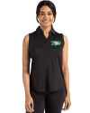 North Dakota Cutter & Buck Forge Eco Stretch Recycled Womens Sleeveless Polo Black Front Thumbnail Image