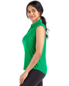 North Dakota Cutter & Buck Forge Eco Stretch Recycled Womens Sleeveless Polo Kelly Green Side Thumbnail Image