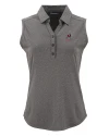 Georgia Bulldogs Alumni Cutter & Buck Forge Eco Stretch Recycled Womens Sleeveless Polo Dark Black Heather Mannequin Thumbnail Image