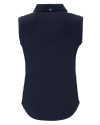 New Hampshire Wildcats College Vault Cutter & Buck Forge Eco Stretch Recycled Womens Sleeveless Polo Navy Blue Mannequin Back Thumbnail Image