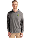 Oregon Ducks- Cutter & Buck Coastline Epic Comfort Recycled Mens Hooded Shirt Elemental Grey Front Thumbnail Image