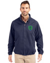 Seattle Sounders FC Cutter & Buck Charter Eco Knit Recycled Big & Tall Full-Zip Jacket Navy Blue Front Thumbnail Image