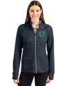Seattle Sounders FC Cutter & Buck Mainsail Full Zip Hooded Womens Jacket Liberty Navy Heather Front Thumbnail Image