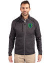 Seattle Sounders FC Cutter & Buck Mainsail Sweater-Knit Mens Big and Tall Full Zip Jacket Charcoal Heather Front Thumbnail Image