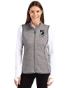 Minnesota United FC Cutter & Buck Mainsail Sweater Knit Womens Full Zip Vest Polished Heather Front Thumbnail Image