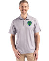 Seattle Sounders FC Cutter & Buck Pike Eco Shadow Check Print Recycled Mens Big & Tall Polo Polished Medium Gray Front Thumbnail Image