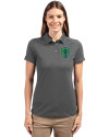 View image 4: Seattle Sounders FC Cutter & Buck Advantage Recycled Cotton-Blend Pique Womens Polo Elemental Grey Front