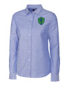 Seattle Sounders FC Cutter & Buck Stretch Oxford Womens Long Sleeve Dress Shirt French Blue Mannequin Thumbnail Image