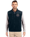 Philadelphia Union Cutter & Buck Cascade Eco Sherpa Mens Big and Tall Fleece Vest Navy Blue Front Thumbnail Image