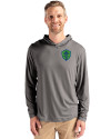 Seattle Sounders FC Cutter & Buck Coastline Epic Comfort Recycled Mens Hooded Shirt Elemental Grey Front Thumbnail Image