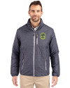 Nashville SC Cutter & Buck Rainier PrimaLoft® Mens Eco Insulated Full Zip Puffer Jacket Anthracite Melange Front Thumbnail Image