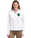 Seattle Sounders FC Cutter & Buck Traverse Stretch Eco Quarter Zip Womens Pullover White Front Thumbnail Image