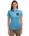 Philadelphia Union Cutter & Buck Prospect Eco Textured Stretch Recycled Womens Short Sleeve Polo Atlas Light Blue Front Thumbnail Image