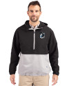 Minnesota United FC Cutter & Buck Charter Eco Recycled Mens Anorak Jacket Black/Polished Front Thumbnail Image
