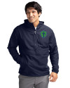 Seattle Sounders FC Cutter & Buck Charter Eco Recycled Mens Anorak Jacket Navy Blue Front Thumbnail Image