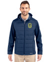 Nashville SC Cutter & Buck Evoke Hybrid Eco Softshell Recycled Full Zip Mens Big & Tall Hooded Jacket Navy Blue Front Thumbnail Image