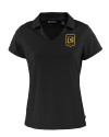 LAFC Cutter & Buck Daybreak Eco Recycled Womens V-neck Polo Black Mannequin Thumbnail Image