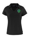 Seattle Sounders FC Cutter & Buck Daybreak Eco Recycled Womens V-neck Polo Black Mannequin Thumbnail Image