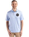 Philadelphia Union Cutter & Buck Pike Eco Flora Print Recycled Mens Big & Tall Polo Atlas Light Blue Front Thumbnail Image