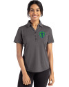 Seattle Sounders FC Cutter & Buck Forge Eco Stretch Recycled Womens Short Sleeve Polo Dark Black Heather Front Thumbnail Image