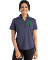 Seattle Sounders FC Cutter & Buck Forge Eco Stretch Recycled Womens Short Sleeve Polo Dark Navy Blue Heather Front Thumbnail Image
