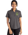 Nashville SC Cutter & Buck Forge Eco Stretch Recycled Womens Short Sleeve Polo Dark Black Heather Front Thumbnail Image