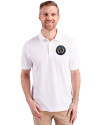Philadelphia Union Cutter & Buck Advantage Eco Tri-Blend Pique Mens Big and Tall Polo White Front Thumbnail Image
