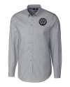 Philadelphia Union Cutter & Buck Stretch Oxford Mens Long Sleeve Dress Shirt Charcoal Mannequin Thumbnail Image