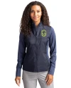 Nashville SC Cutter & Buck Stealth Hybrid Quilted Womens Full Zip Windbreaker Jacket Liberty Navy Front Thumbnail Image