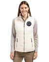 Philadelphia Union Cutter & Buck Rainier PrimaLoft® Womens Eco Insulated Full Zip Puffer Vest Coconut Front Thumbnail Image