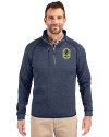 Nashville SC Cutter & Buck Mainsail Sweater-Knit Mens Half Zip Pullover Jacket Liberty Navy Heather Front Thumbnail Image