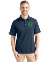 Seattle Sounders FC Cutter & Buck Virtue Eco Pique Recycled Mens Big and Tall Polo Navy Blue Front Thumbnail Image