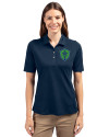Seattle Sounders FC Cutter & Buck Virtue Eco Pique Recycled Womens Polo Navy Blue Front Thumbnail Image