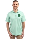 Seattle Sounders FC Cutter & Buck Virtue Eco Pique Stripe Recycled Mens Polo Fresh Mint Front Thumbnail Image