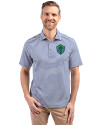 Seattle Sounders FC Cutter & Buck Virtue Eco Pique Stripe Recycled Mens Polo Tour Blue Front Thumbnail Image