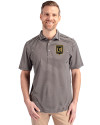LAFC Cutter & Buck Virtue Eco Pique Stripe Recycled Mens Polo Black Front Thumbnail Image